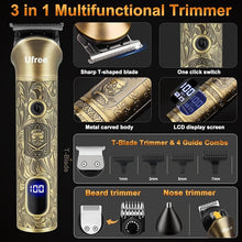 Load image into Gallery viewer, Ufree Beard Trimmer, Hair Clippers Mens Shaver Electric Razor, Hair Trimmer for Men Cordless Barber Clippers and Trimmers Set, Hair Cutting Kit for Men Grooming Gifts