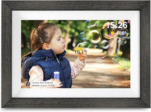 Load image into Gallery viewer, Frameo Digital Photo Frame,10.1 Inch WiFi Smart Digital Picture Frame with HD IPS Touch Screen,Auto-Rotate,Send Pictures from Anywhere via Frameo APP(Wood Effect)