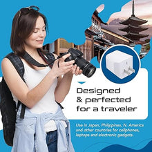 Load image into Gallery viewer, Ceptics Japan, Philippines Travel Adapter Plug with Dual USB - Usa Input - Type A - Ultra Compact (CTU-6) - Perfect for Cell Phones, Laptops, Camera Chargers