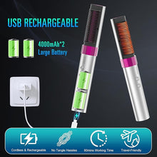 Load image into Gallery viewer, SDLOGAL Rechargeable Hair Straightener Brush, Hair Straightener Comb Straightening Brush for Women, with 5 Temps & Fast Heating, Easy and Fast Salon-Style, Built-in Double Ionic Generators