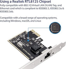 Load image into Gallery viewer, IO CREST 2.5 Gigabit Ethernet PCI Express PCI-E Network Interface Card 10/100/1000/25000 Mbps RJ45 LAN SI-PEX24059