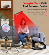 Load image into Gallery viewer, Red Light Therapy Lamp, Infrared Light Therapy with Stand - 660nm Redlight and 850nm Near Infrared Light Device for Body Pain Relief Skin Care