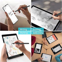 Load image into Gallery viewer, Stylus Pen, Tablet Pen Compatible for Android and iOS Touchscreens, Rechargeable Stylists Pen with Dual Touch Screen, Stylus Pencil for A-pple/Android/Tablet, Black
