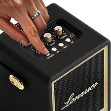 Load image into Gallery viewer, Action Wooden Portable Speaker with Handle Small Portable Bluetooth Speakers with 5000mAh Battery Speakers Bluetooth Wireless for Indoor Outdoor Campaign-Black