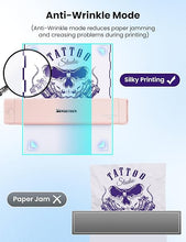 Load image into Gallery viewer, Phomemo TP81 Ultra (Upgraded) Tattoo Stencil Printer, Thermal Tattoo Printer with 10pcs Transfer Paper, Tattoo Printer for Tattoo Artists & Beginners, Compatible with Tablet,Smartphone & PC,Pink