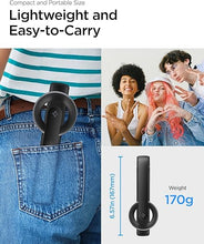 Load image into Gallery viewer, Spigen MagSafe Selfie Stick Tripod Stand (MagFit) with Bluetooth Remote Control Shutter 24" Extendable Compatible with MagSafe iPhone 16 15 14 13 12 Pro Max Mini & Android Phones - Black