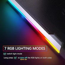 Load image into Gallery viewer, TopMate C11 Laptop Cooling Pad RGB Gaming Notebook Cooler, Laptop Fan Stand Adjustable Height with 6 Quiet Fans and Phone Holder, Computer Chill Mat, for 15.6-17.3 Inch Laptops - Blue LED Light