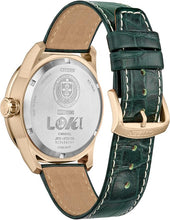 Load image into Gallery viewer, Citizen Eco-Drive Men's Marvel Villians Loki Rose Gold Stainless Steel Case Watch with Deep Green Crocodile Textured Leather Strap, 45mm (Model: AW1363-06W)