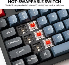 Load image into Gallery viewer, Keychron V6 Wired Custom Mechanical Keyboard, Full-Size QMK/VIA Programmable Macro with Hot-swappable Keychron K Pro Red Switch Compatible with Mac Windows Linux (Frosted Black-Translucent)