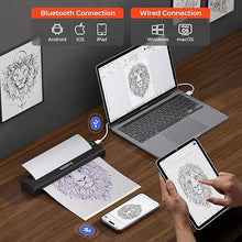 Load image into Gallery viewer, MUNBYN Tattoo Stencil Printer ITP05, Wireless Thermal Tattoo Printer with 10 Transfer Papers, Compatible with Android and iOS Phone/Tablet & PC, Tattoo Printer for Tattoo Artists & Beginners