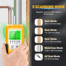 Load image into Gallery viewer, Stud Finder Wall Scanner - Upgrade 5 in 1 Wall Detector Wood Metal Stud Sensor Electronic Pipe Joist Beam Finders Edge Center Finder for AC Wires Metal Wood Beams with LCD Display