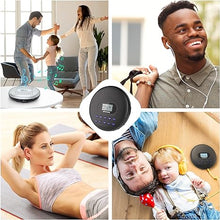 Load image into Gallery viewer, ARAFUNA Portable CD Player with Dual Stereo Speakers, Rechargeable CD Player for Car with Anti-Skip Protection, Walkman CD Player with Headphones and AUX Cable