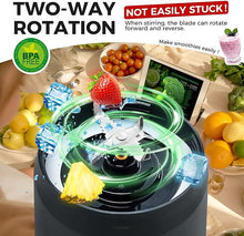 Load image into Gallery viewer, Portable Blender, Anti-Jamming 300 Watt for Shakes and Smoothies, 24oz Travel Blender USB Rechargeable, BPA Free Sporty bottle with a Travel Lid. (Black with Insulated Sleeve)