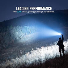 Load image into Gallery viewer, OLIGHT Warrior 3S 2300 Lumens Rechargeable Tactical Flashlight, Compact Dual-Switches LED Bright Light with Proximity Sensor, Powered by Customized Battery for Emergency, EDC and Searching (Black)