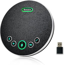 Load image into Gallery viewer, Tenveo Conference Speaker with Microphone, Bluetooth/Wireless/USB omnidirectional Speakerphone Noise Cancelling Conference Call 360° Pickup for Skype Zoom MicroTeams for 10~12 People Online Meeting