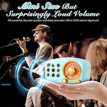 Load image into Gallery viewer, Retro Bluetooth Speaker, Vintage Radio-Greadio FM Radio with Old Fashioned Classic Style, Strong Bass Enhancement, Loud Volume, Bluetooth 5.0 Wireless Connection, TF Card and MP3 Player (Blue)