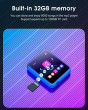 Load image into Gallery viewer, MP3 Player with Bluetooth 5.0 Portable HiFi Lossless Sound MP3 Music Player and FM Radio Recorder E-Book 2.4 inch Screen Maximum Support 128GB(Blue)
