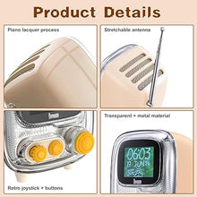 Load image into Gallery viewer, Divoom Tiivoo-2 Pixel Art Mini TV Retro Bluetooth Speaker, Smart Alarm Clocks with Dynamic Dials, White Noise Machine, Cute Decor for Bedroom, Bedside Desk, Kitchen, Living Room, Beige