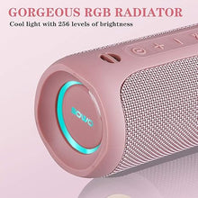 Load image into Gallery viewer, Outdoor Portable Bluetooth Speaker, Wireless IPX7 Waterproof Speaker, 25W Loud Sound, Bassboom Technology, TWS Pairing, 16H Playtime, Speaker with Lights - Pink