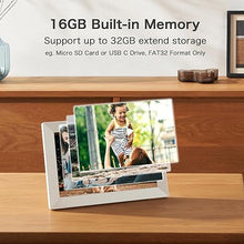 Load image into Gallery viewer, Frameo WiFi Digital Picture Frame, Birthday Gifts for Women, 10.1 Inch 1280 * 800IPS Touch Screen Digital Photo Frame, 16GB Memory, Auto-Rotate, Share Picture Video, Birthday Gift for Mom, Dad, Wife