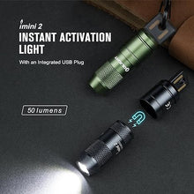 Load image into Gallery viewer, OLIGHT IMINI 2 EDC Rechargeable Keychain Flashlight, 50 Lumens Compact and Portable Mini Light, Tiny LED Keyring Lights with Built-in Battery Ideal for Everyday Carry and Emergencies (OD Green)