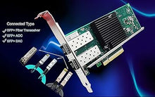 Load image into Gallery viewer, 10Gb PCI-E NIC Network Card Dual SFP+ Port Ethernet Converged LAN Adapter CNA Compatible with Intel X710-DA2 PCI Express x8/x16 Networking Server Support Windows/Linux/VMware