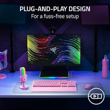 Load image into Gallery viewer, Razer Seiren V3 Chroma RGB USB Microphone: Stream & Game Reactive Lighting - Tap-to-Mute Sensor - Condenser Mic - Digital Gain Limiter & Shock Absorber - PC, Discord, OBS Studio, XSplit - Quartz Pink