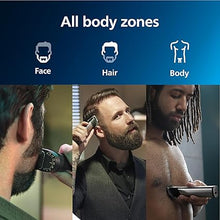 Load image into Gallery viewer, Philips Norelco Multigroom 7000 Series, All-in-One Shaver, Beard Trimmer and Hair Clipper, 23-Piece Men's Grooming Kit for Beard, Face, Nose, Ear and Body, Soft Pouch, Model MG7970/49