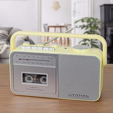 Load image into Gallery viewer, Studebaker SB2130CS Portable Cassette Player/Recorder with AM/FM Radio (Cream/Silver)