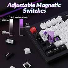 Load image into Gallery viewer, Keychron Q5 HE Rapid Trigger Gaming Keyboard Wireless with Hall Effect Gateron Double-Rail Magnetic Switch Adjustable Actuation, 2.4 GHz/Bluetooth/Wired QMK RGB Aluminum for Mac Windows Linux - White
