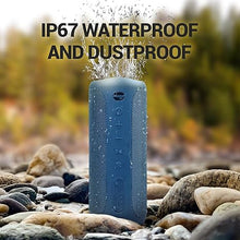 Load image into Gallery viewer, SOWO Waterproof Speaker Bluetooth Wireless- Portable Speaker Loud with Built-in Subwoofer and Tweeter, Extra Bass, Stereo Sound, IP67, Colorful Lights for Party, Outdoor, Camping - Blue