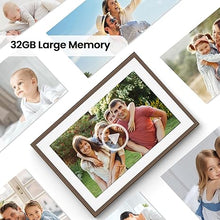 Load image into Gallery viewer, Frameo 10.1" WiFi Digital Picture Frame, Smart Cloud Electronic Photo Frame with 32GB Memory 1280x800 HD IPS Touch Screen Slideshow Auto-Rotate Wall Mounted, Share Photos/Videos from Phone Remotely
