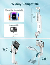 Load image into Gallery viewer, Stable Selfie Stick Tripod with Fill Light, 44 Inch Extendable Selfie Stick with Wireless Remote and Tripod Stand 360 Rotation for iPhone 15/14/13/12/11 Pro/XS Max/XR/X, Samsung and Smartphone (White)