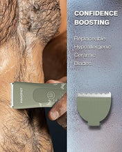 Load image into Gallery viewer, MANSPOT Manscape Pubic Hair Trimmer for Men and Women, Electric Ball Trimmer Pubic Trimmer Shaver,Hypoallergenic Ceramic Blade Heads,Waterproof Wet/Dry Groin Shaver,20 Times Usage,No Nick,No Burn