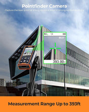 Load image into Gallery viewer, Laser Measuring Tool, CIGMAN 393ft Green-Beam Laser Measure, Outdoor Laser Measurement Tool with 4X Camera, P2P Technology, IP68, Rechargeable Laser Distance Meter, Length, Area, Volume, Angle Sensor