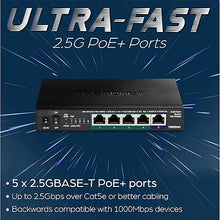 Load image into Gallery viewer, TRENDnet 5-Port Unmanaged 2.5G PoE+ Switch, Fanless, Compact Desktop Design, Metal Housing, 2.5GBASE-T Ports, IEEE 802.3bz, 55W PoE Budget, Black, TPE-TG350
