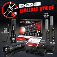 Load image into Gallery viewer, GearLight LED Flashlights - Mini Camping Flashlights with High Lumens, 5 Modes, Zoomable Beam - Powerful, Bright, and Versatile Tactical Flash Light for Outdoor and Home Use