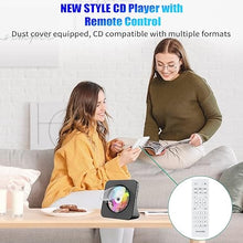 Load image into Gallery viewer, Gueray Portable CD Player, Bluetooth CD Kpop Player for Desktop with HiFi Sound Speaker, FM Radio CD Music Player for Home with Remote Control, Dust Cover, LED Screen, Support AUX/USB, Headphone Jack