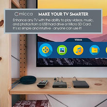 Load image into Gallery viewer, Micca 4K Ultra-HD Digital Media Player for USB Drives and MicroSD Cards, Digital Signage, H.265/HEVC H.264/AVC MP4 MKV Videos MP3 Music JPG Photos, 4K HDMI, Analog AV, Auto Play and Resume