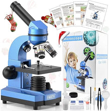 Load image into Gallery viewer, Microscope for Kids Beginners Children Student, 40X- 1000X Compound Microscopes with 52 pcs Educational Kits