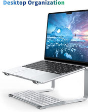 Load image into Gallery viewer, SOUNDANCE Laptop Stand for Desk, Metal Computer Riser, Heavy Stable PC Holder, Ergonomic Laptops Elevator for 12 to 17.3 Inches Notebook Computer, Silver