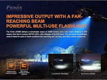 Load image into Gallery viewer, Fenix LR35R Super Bright Rechargeable Flashlight, 10000 Lumen Long Throw and High Lumen with Batteries and Lumentac Organizer