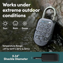 Load image into Gallery viewer, igloohome New Smart Padlock 2 (SP2), The Toughest Smart Padlock – Generate Access from Anywhere with The Mobile app (iOS/Android) – No WiFi Needed, Waterproof & Rechargeable