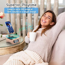 Load image into Gallery viewer, TechGlow Gifts for Men Women Foldable Cellphone Stand with Bluetooth Speaker Charging Station Birthday Gift Idea for Mom Dad Cool Gadget Tech Gifts-Rose Gold