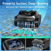 Load image into Gallery viewer, (2025 Upgrade) WYBOT C1 Robotic Pool Vacuum for Inground & Above Ground Pools, 150mins Cordless Pool Cleaner 4-in-1 Wall & Waterline Cleaning Up to 1,614sq.ft, Smart Navigation, App Support