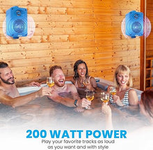 Load image into Gallery viewer, Pyle Indoor Outdoor Speakers Pair - 200 Watt Dual Waterproof 3.5” 2-Way Full Range Speaker System w/ 1/2” High Compliance Polymer Tweeter - in-Home, Boat, Marine, Deck, Patio, Poolside (Blue)