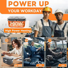 Load image into Gallery viewer, DUPASU Electric Lunch Box Food Warmer: 100W Heated Lunch Box for Adults, 1.8L Portable Fast Heating Lunchbox Food Heater for Car, Truck, Work, Travel, Lonchera Elctrica Porttil 12/24V/110-230V