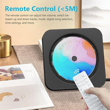 Load image into Gallery viewer, CD Player Portable with Bluetooth 5.1Desktop CD Player with HiFi Sound Speakers,Remote Control,Dust Cover,LED Display,Boombox FM Radio,USB/AUX for Home (Black)