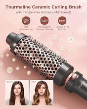 Load image into Gallery viewer, Wavytalk 5 in 1 Curling Iron Set with Curling Brush and 4 Interchangeable Ceramic Curling Wand (0.35"-1.25”), Instant Heat Up, Dual Voltage Hair Curler