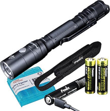 Load image into Gallery viewer, Fenix LD22 v2.0 AA Flashlight, 800 Lumen Rechargeable Penlight for EDC, Compatible with 2X AA Batteries with LumenTac Battery Organizer